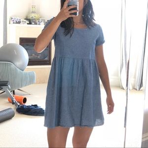 LA HEARTS CHAMBRAY BABYDOLL DRESS